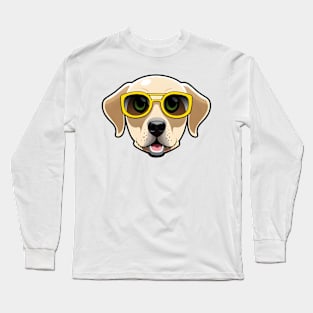 Golden Retriever Wearing Yellow Sunglasses Labrador Puppy Long Sleeve T-Shirt